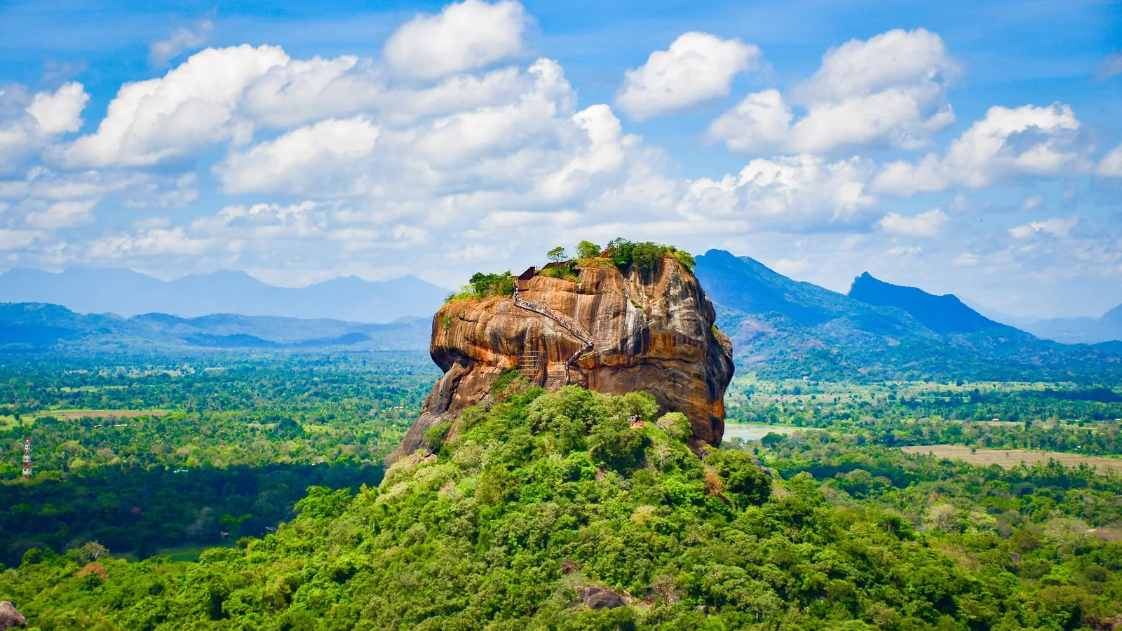 Sigiriya rising above the plains of Sri Lanka