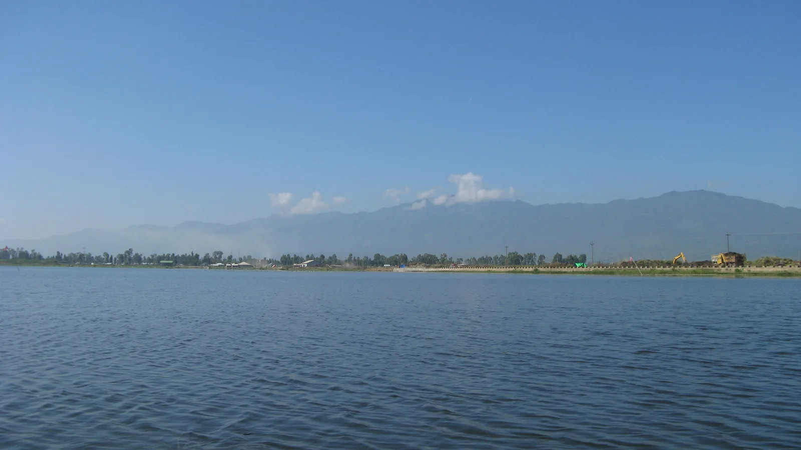 Loktak Lake with floating phumdis in Manipur