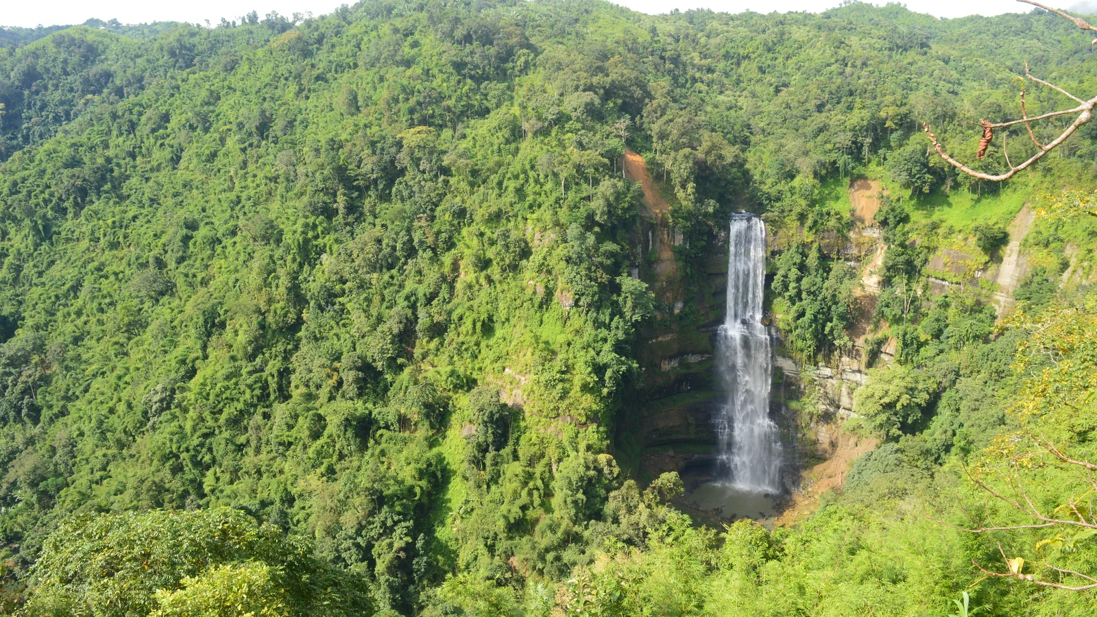 Vantawng Falls and the green hill country of Mizoram